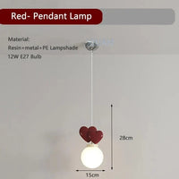 Suspension Cœur de Princesse | Marco Lucetti Lampe à suspension rouge / Lumière blanche