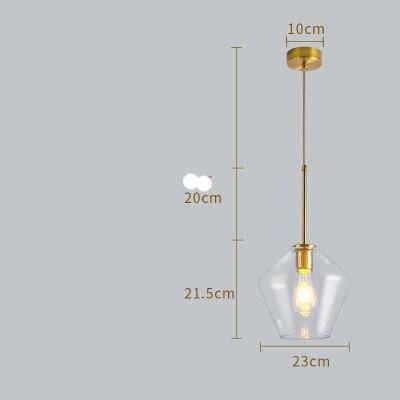 Suspension Cognac en verre fumé de formes variées | Marco Lucetti B - Transparent