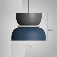 Suspension ColorDôme en métal, design moderne | Marco Lucetti A - Gris et bleu