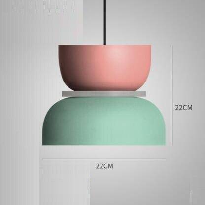 Suspension ColorDôme en métal, design moderne | Marco Lucetti A - Rose et vert