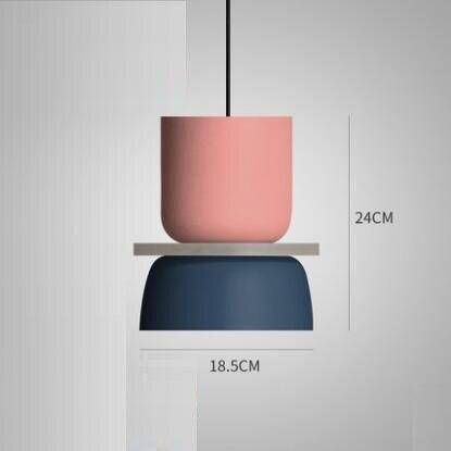 Suspension ColorDôme en métal, design moderne | Marco Lucetti B - Rose et bleu