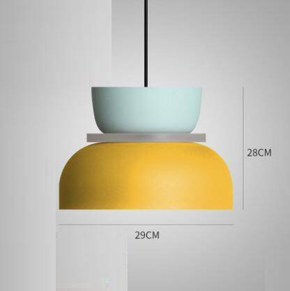 Suspension ColorDôme en métal, design moderne | Marco Lucetti C - Vert et jaune