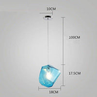 Suspension Colorful Crystal Design | Marco Lucetti Bleu / 18cm