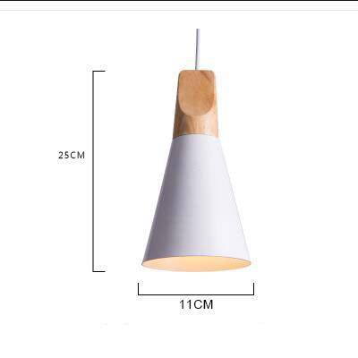 Suspension Cone en bois et aluminium | Marco Lucetti Blanc - Small