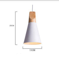 Suspension Cone en bois et aluminium | Marco Lucetti Blanc - Small