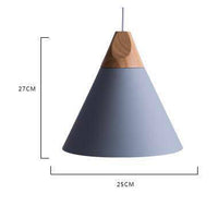 Suspension Cone en bois et aluminium | Marco Lucetti Gris - Large