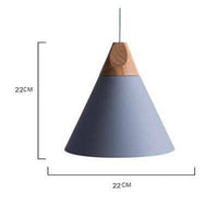 Suspension Cone en bois et aluminium | Marco Lucetti Gris - Medium
