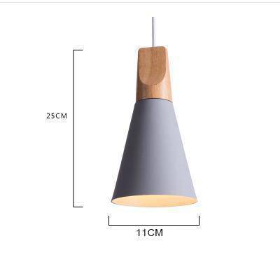 Suspension Cone en bois et aluminium | Marco Lucetti Gris - Small
