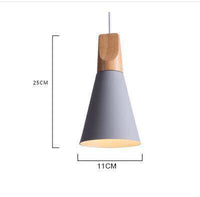 Suspension Cone en bois et aluminium | Marco Lucetti Gris - Small