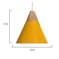 Suspension Cone en bois et aluminium | Marco Lucetti Jaune - Large
