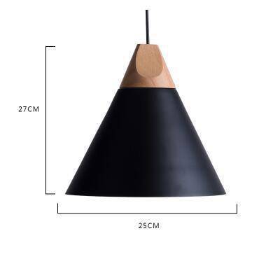 Suspension Cone en bois et aluminium | Marco Lucetti Noir - Large