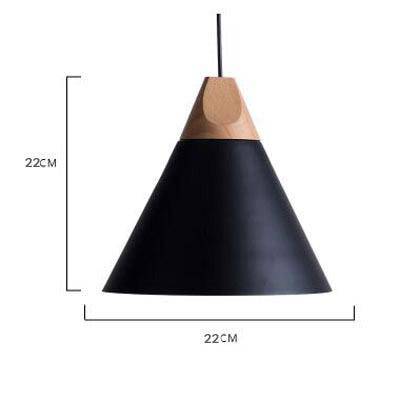Suspension Cone en bois et aluminium | Marco Lucetti Noir - Medium