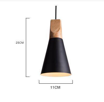 Suspension Cone en bois et aluminium | Marco Lucetti Noir - Small