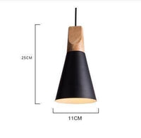 Suspension Cone en bois et aluminium | Marco Lucetti Noir - Small