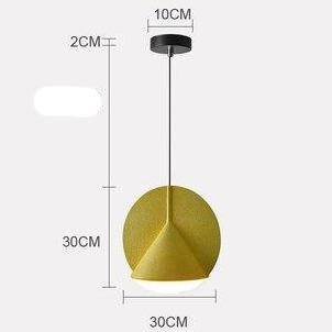 Suspension cône métal coloré LED | Marco Lucetti Jaune