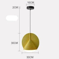 Suspension cône métal coloré LED | Marco Lucetti Jaune