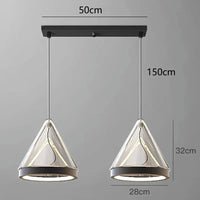 Suspension Conico Design Moderne pour éclairage intérieur | Marco Lucetti B 2 tête 1 / Blanc froid