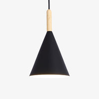 Bar - Suspension conique design en métal coloré et bois