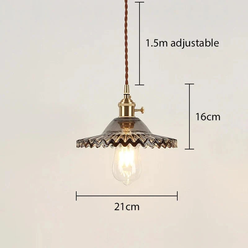 Suspension conique en verre contemporaine Edison. | Marco Lucetti Gris