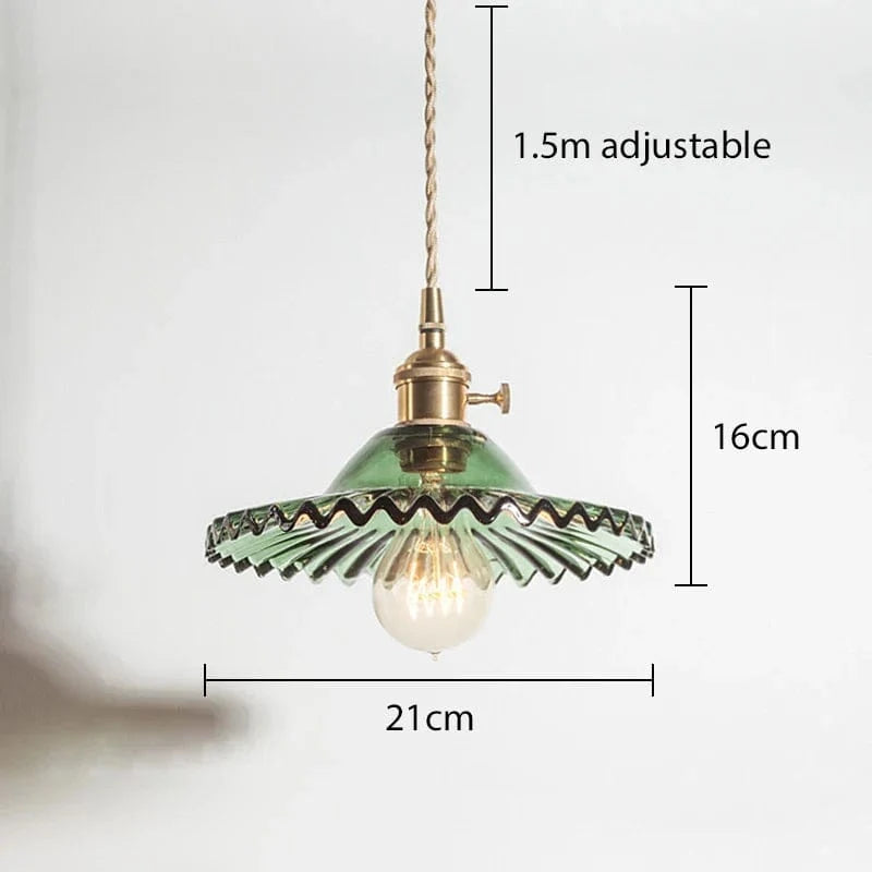 Suspension conique en verre contemporaine Edison. | Marco Lucetti Vert