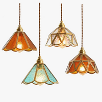 Suspension conique en verre - Élégance japonaise vintage