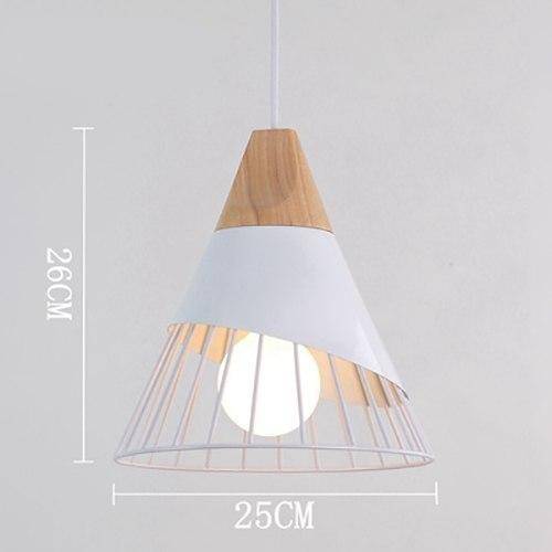 Suspension Conique Métal & Bois | Marco Lucetti Blanc