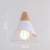 Suspension Conique Métal & Bois | Marco Lucetti Blanc