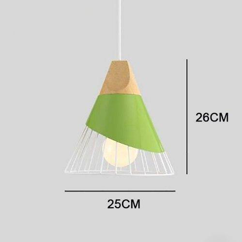 Suspension Conique Métal & Bois | Marco Lucetti Vert