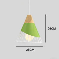 Suspension Conique Métal & Bois | Marco Lucetti Vert
