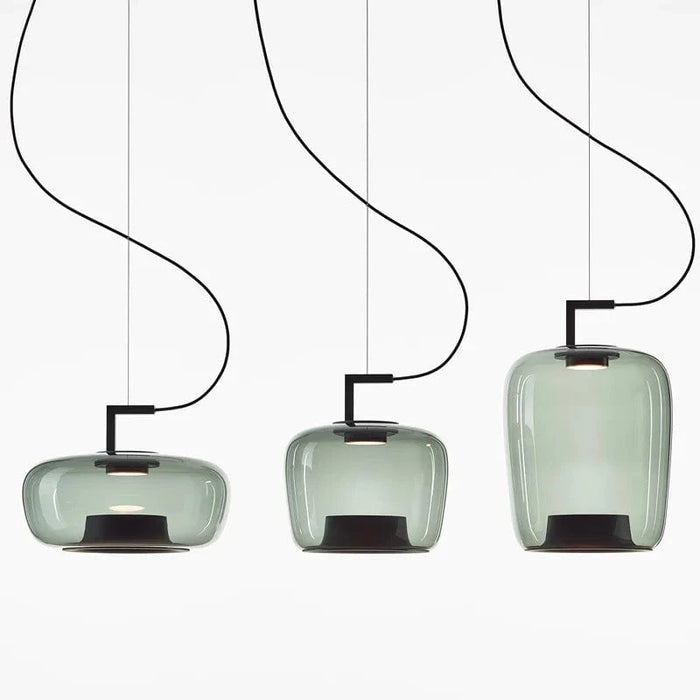 Suspension créative en verre double BROKIS LED nordique pour salon, chambre, chevet, bar, restaurant et décoration. | Marco Lucetti