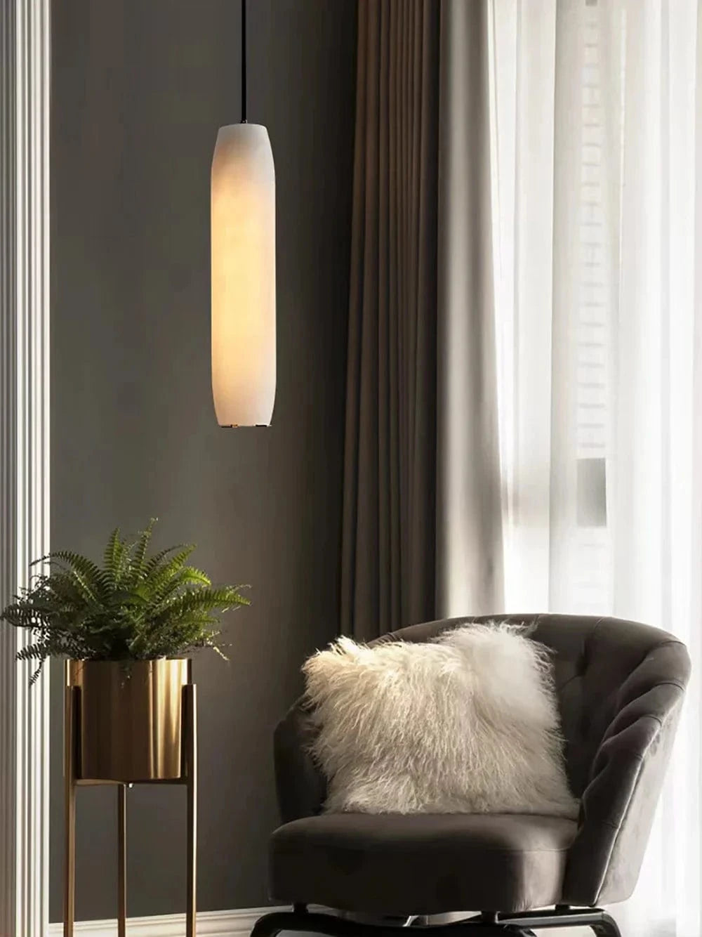 Suspension Créative Luxe LED Marbre pour Escalier | Marco Lucetti