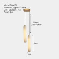 Suspension Créative Luxe LED Marbre pour Escalier | Marco Lucetti Dia15cm (2 boules) / Lumière chaude