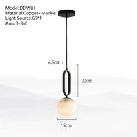Suspension Créative Luxe LED Marbre pour Escalier | Marco Lucetti Dia15cm H37cm / Changeable