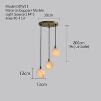 Suspension Créative Luxe LED Marbre pour Escalier | Marco Lucetti Dia30cm / Lumière chaude