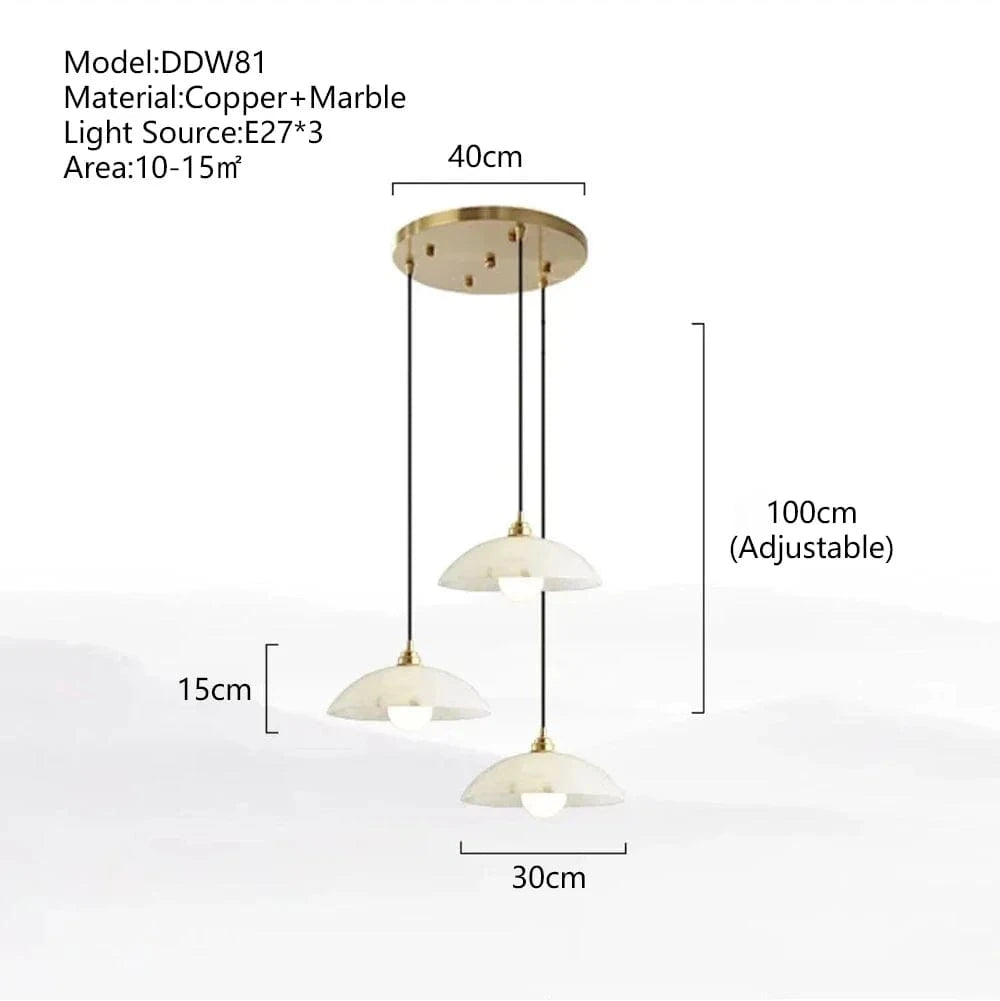 Suspension Créative Luxe LED Marbre pour Escalier | Marco Lucetti Dia40cm / Changeable