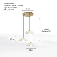 Suspension Créative Luxe LED Marbre pour Escalier | Marco Lucetti Dia40cm / Changeable