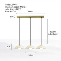 Suspension Créative Luxe LED Marbre pour Escalier | Marco Lucetti L100cm / Changeable