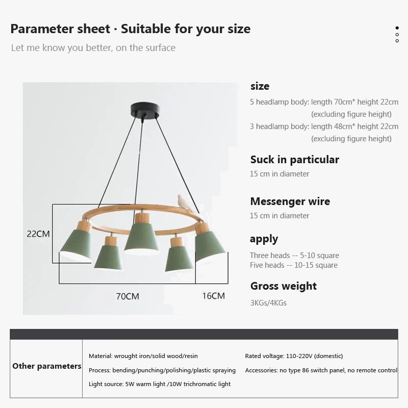 Suspension créative nordique: Lampe Oiseau | Marco Lucetti