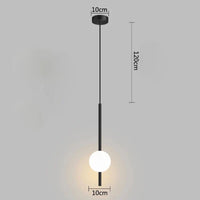 Suspension crystal ball. | Marco Lucetti Noir 1 tête / Blanc froid