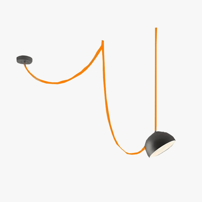 Suspension cuir noir ultra moderne. | Marco Lucetti