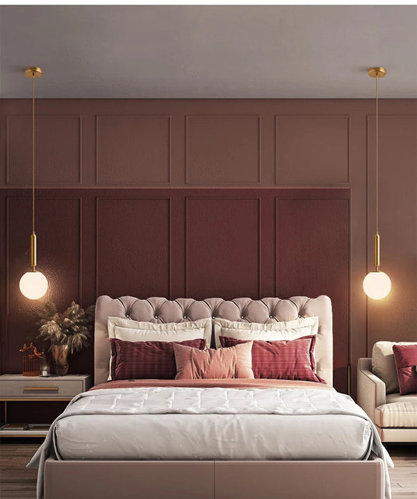 Lustre Cuivre et Or avec Ampoule G9