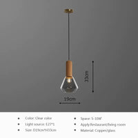 Suspension Cuivre LED Nordique 19CM en Verre Dépoli | Marco Lucetti