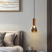 Suspension Cuivre LED Nordique 19CM en Verre Dépoli | Marco Lucetti