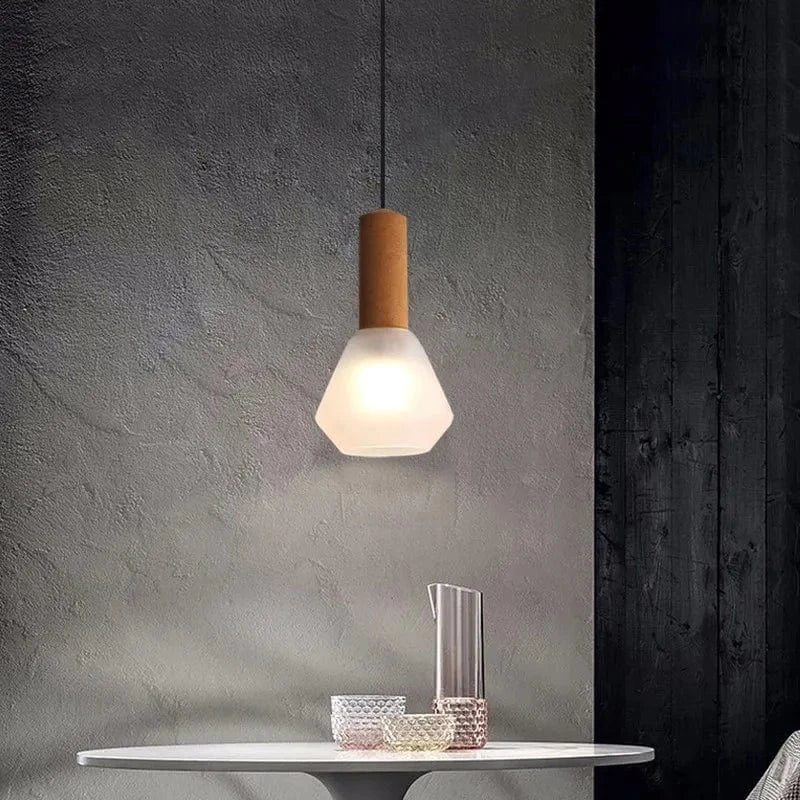 Suspension Cuivre LED Nordique 19CM en Verre Dépoli | Marco Lucetti