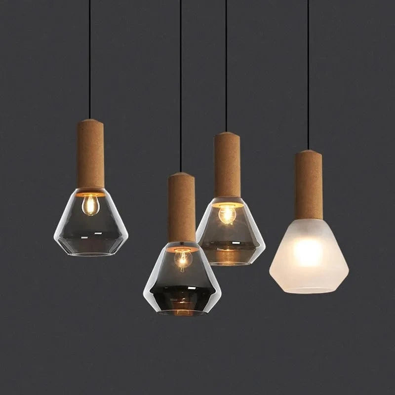 Suspension Cuivre LED Nordique 19CM en Verre Dépoli | Marco Lucetti