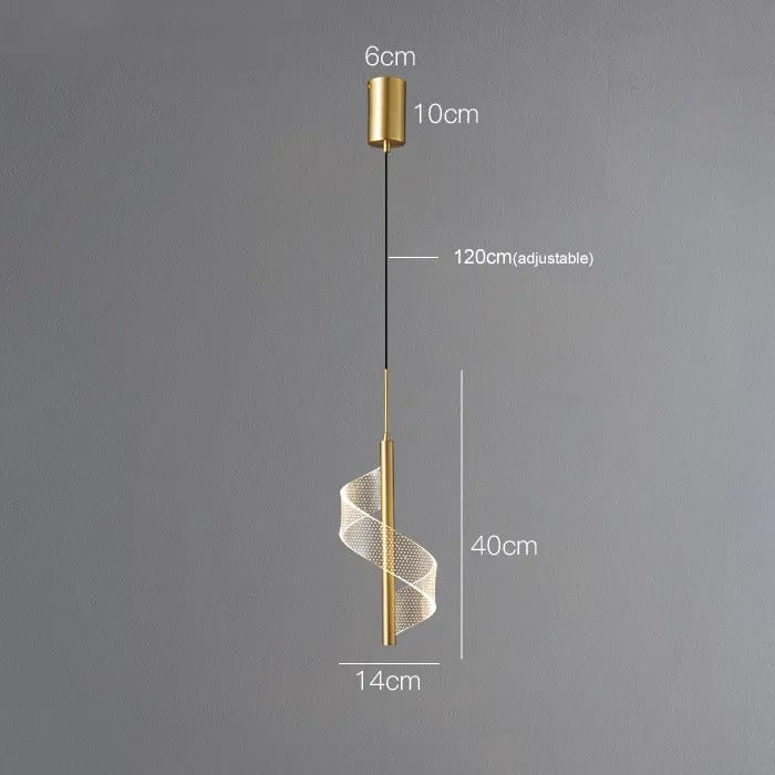 Suspension Cuivre Luxe Moderne | Marco Lucetti 1 tête en or / 3 couleurs