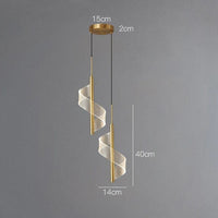 Suspension Cuivre Luxe Moderne | Marco Lucetti 2 têtes or / 3 couleurs