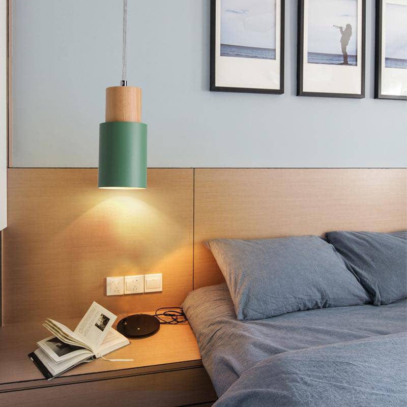 Suspension Cylindrique Bois & Métal Wood Color. | Marco Lucetti