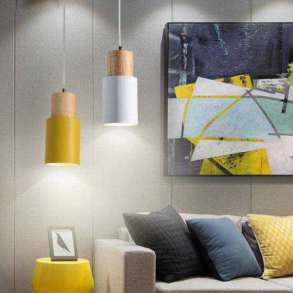 Suspension Cylindrique Bois & Métal Wood Color. | Marco Lucetti
