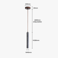 Suspension cylindrique en marbre naturel LED minimaliste - Luxe et Élégance | Marco Lucetti